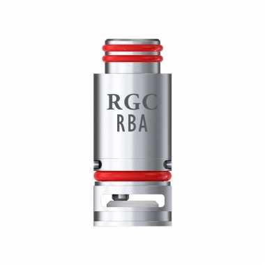 Smok RPM80 RGC RBA Coil, gümüş renkli, kırmızı o-ringli yedek parça.