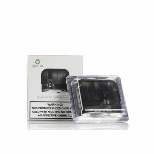 Suorin Air Pro Kartuş, siyah renkli, yeniden doldurulabilir kartuş paketi.