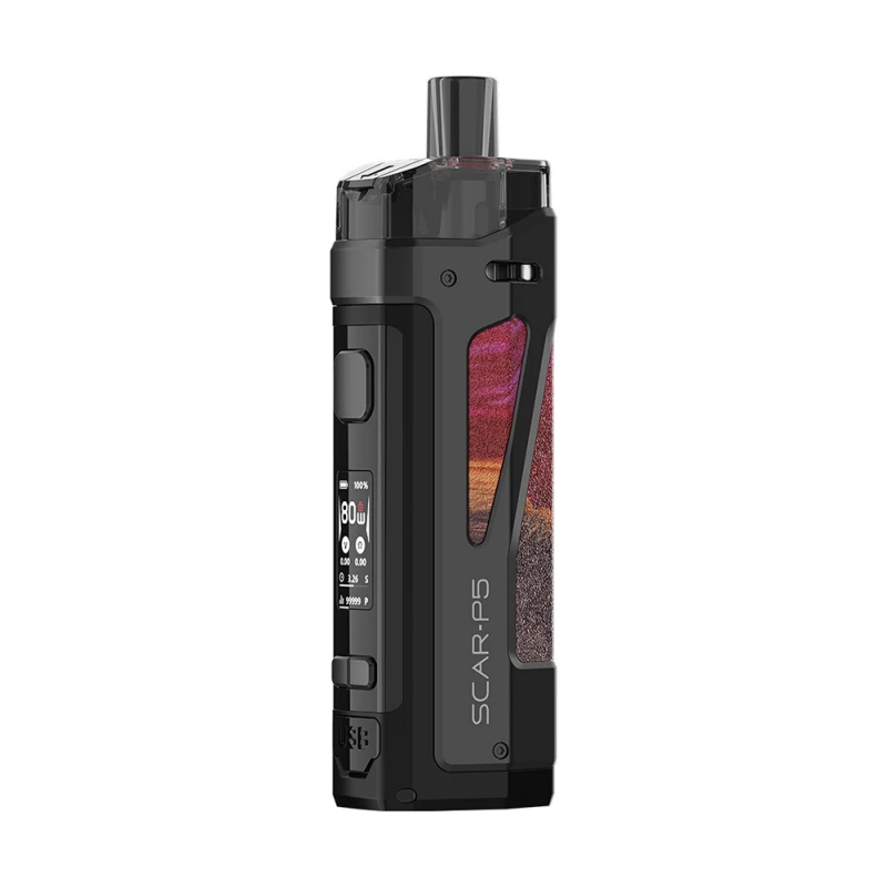 Smok Scar P5 Pod Mod Siyah Kırmızı Desenli Elektronik Sigara