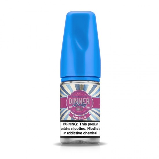 Dinner Lady Bubble Gum Salt Likit 30ml mavi kapaklı e-likit şişesi