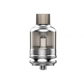 Voopoo TPP Pod Tank atomizer gümüş renkli, şeffaf tanklı model.