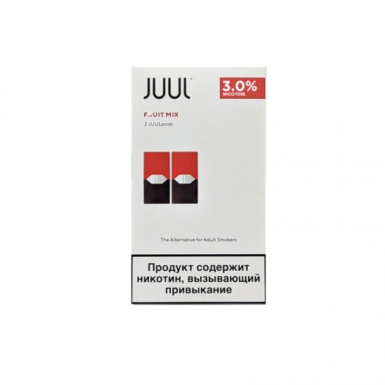 Juul Fruit Mix 3% nikotinli 2'li pod kartuşu paketi.