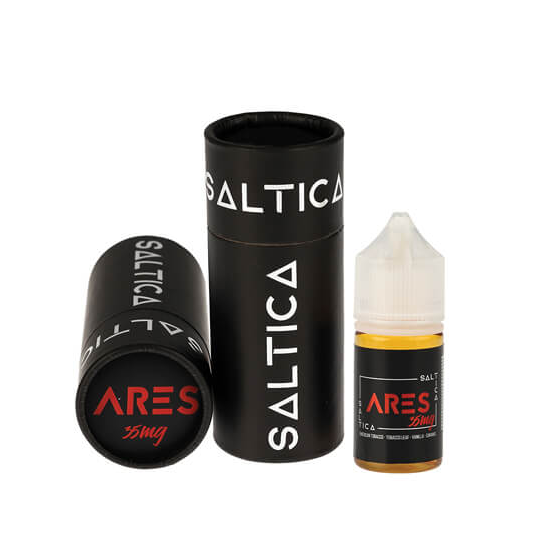 Saltica Ares Salt Likit 35mg ambalajlı ve şişeli ürün fotoğrafı