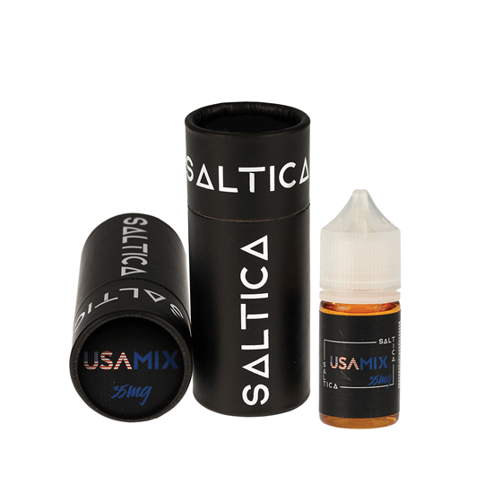 Saltica USA Mix Salt Likit 35mg şişe ve ambalajı.
