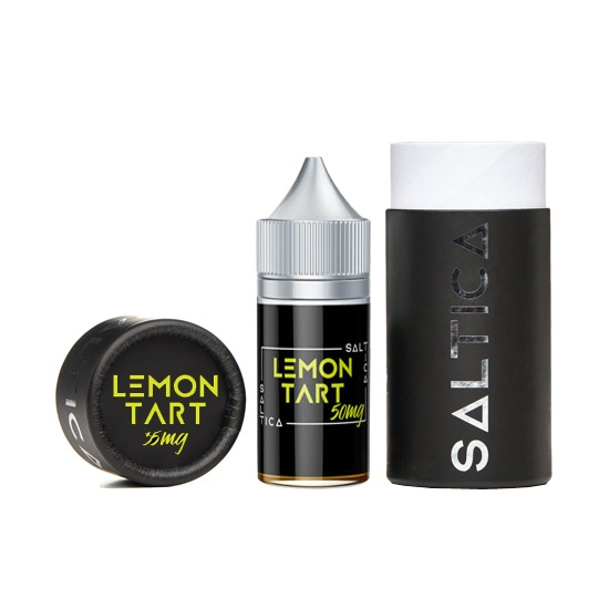 Saltica Lemon Tart Salt Likit 30ml şişe ve ambalaj seti