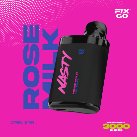 Nasty Fix Go 3000 Rose Milk Disposable Vape Bar