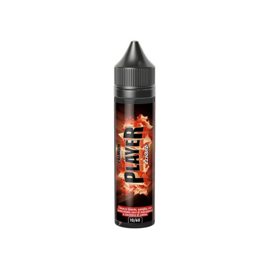 E-liquid France Player Likit Premium 10/60 ml, Karamelize Kahverengi Şişe.