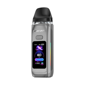 Geekvape Digi Max Pod Mod Gümüş renkli, dijital ekranlı elektronik sigara.