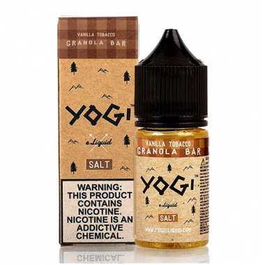Yogi Vanilla Tobacco Granola Bar Salt Likit 30ml karton kutulu şişe.