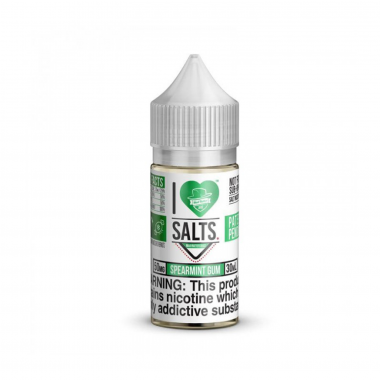 I Love Salts Spearmint Gum Salt Likit 30ml, yeşil etiketli.