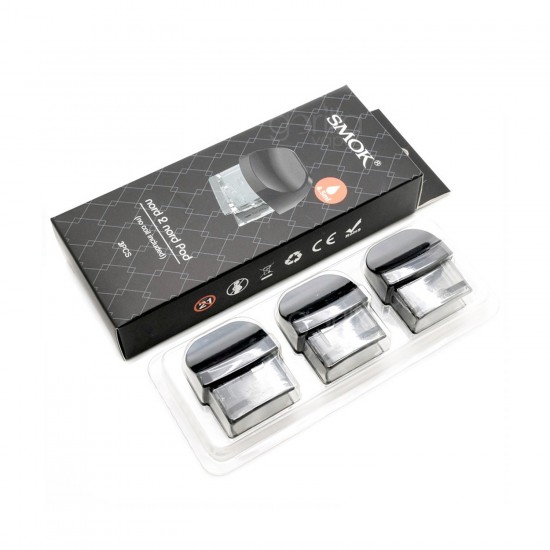 Smok Nord 2 Kartuş 3 Adet Paket, Şeffaf Siyah Pod Yedek Parça